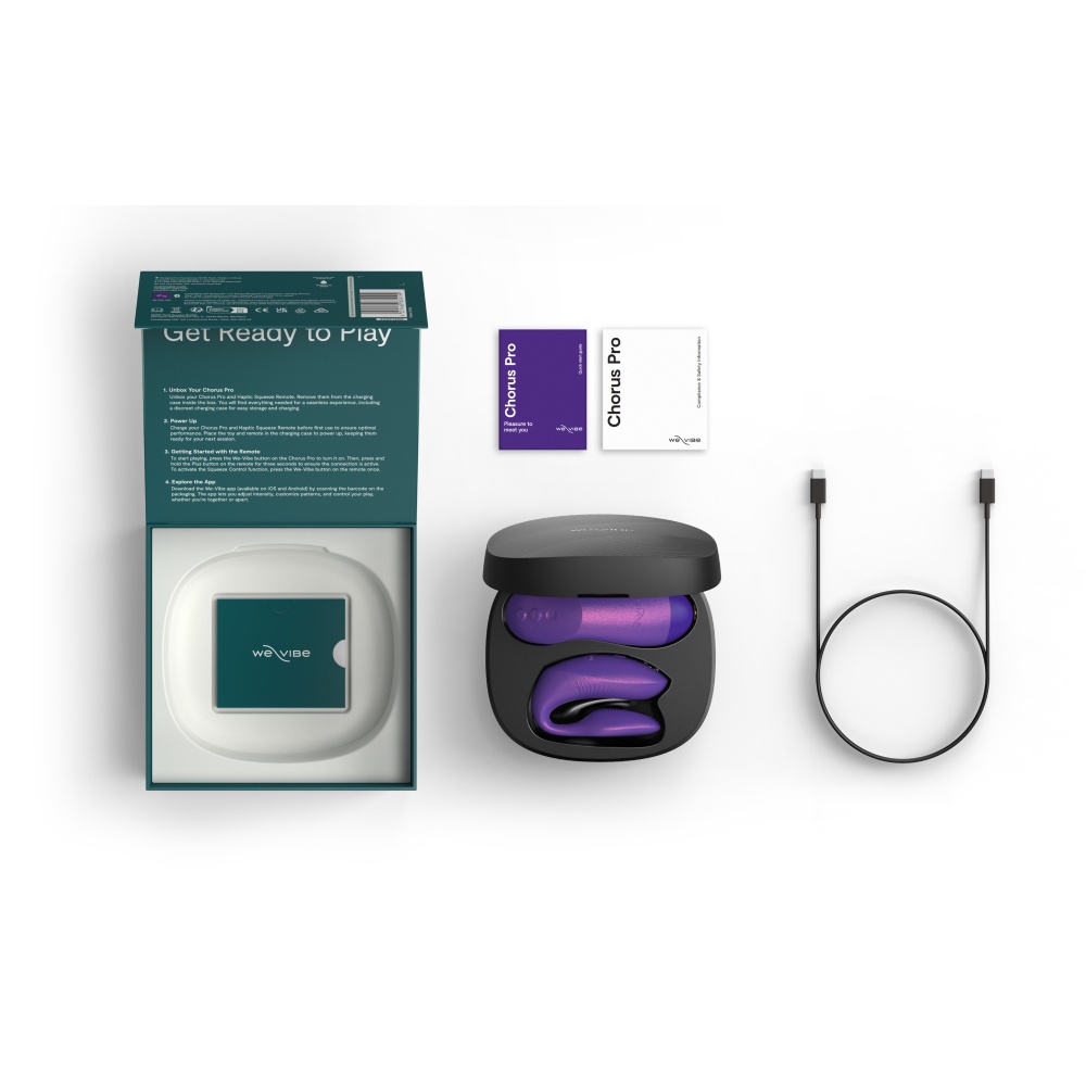 Вібратор для пар We-Vibe Chorus Pro Cosmic Purple з пультом і додатком, фіолетовий