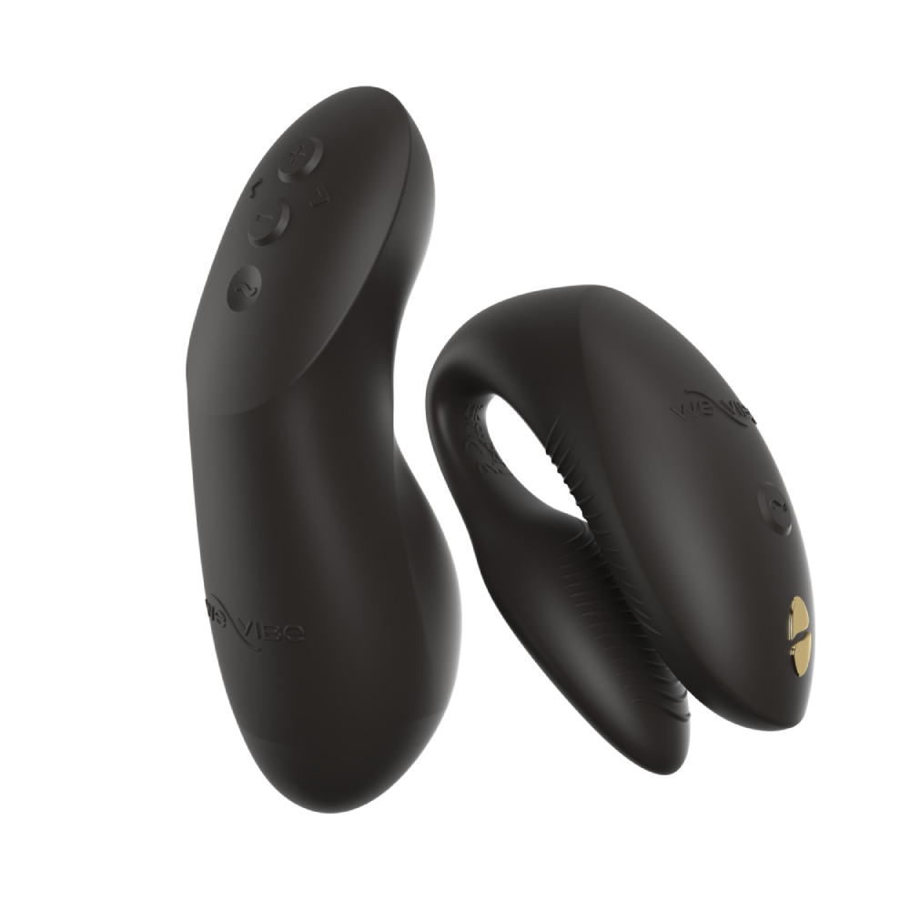 Вібратор для пар We-Vibe Chorus Pro Satin Black з пультом і додатком, чорний