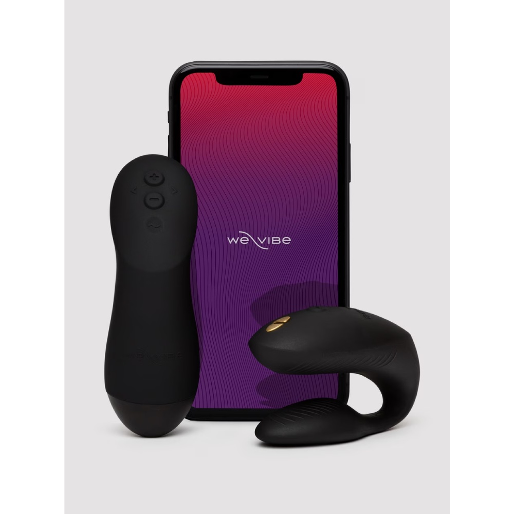 Вібратор для пар We-Vibe Chorus Pro Satin Black з пультом і додатком, чорний