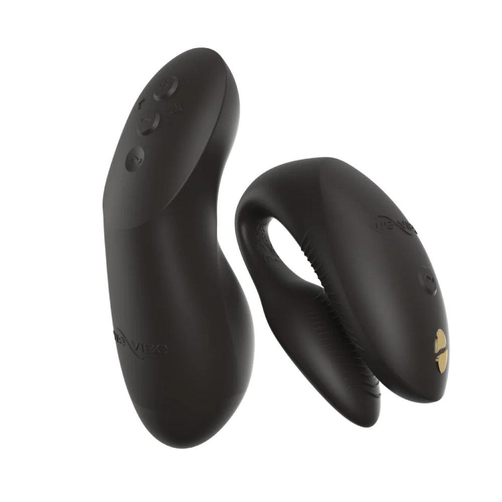 Вібратор для пар We-Vibe Chorus Pro Satin Black з пультом і додатком, чорний