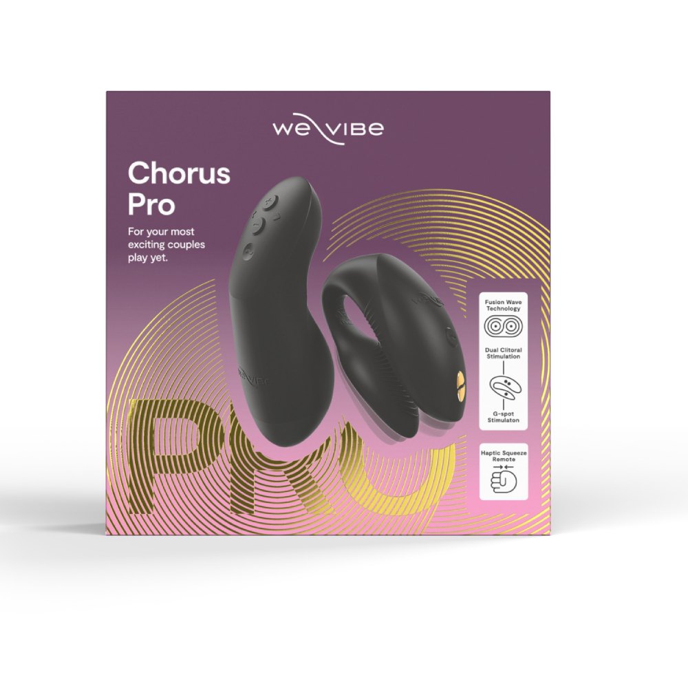 Вібратор для пар We-Vibe Chorus Pro Satin Black з пультом і додатком, чорний