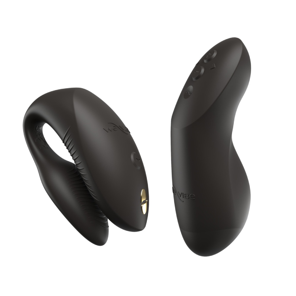 Вібратор для пар We-Vibe Chorus Pro Satin Black з пультом і додатком, чорний
