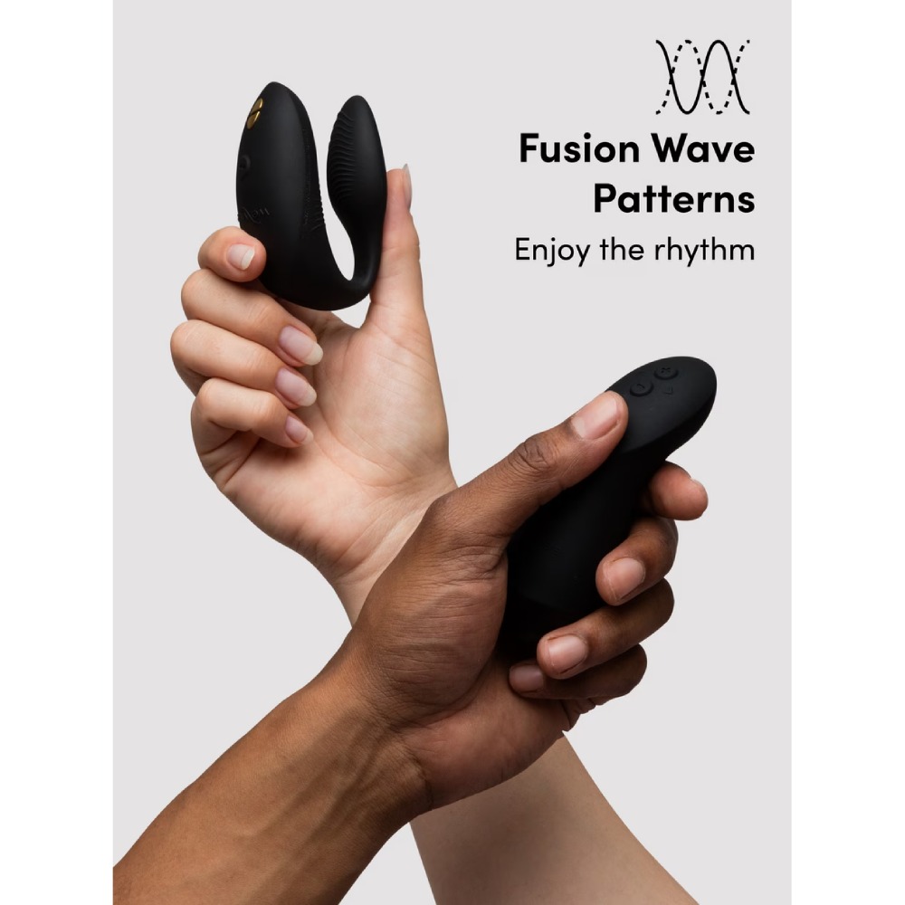 Вібратор для пар We-Vibe Chorus Pro Satin Black з пультом і додатком, чорний