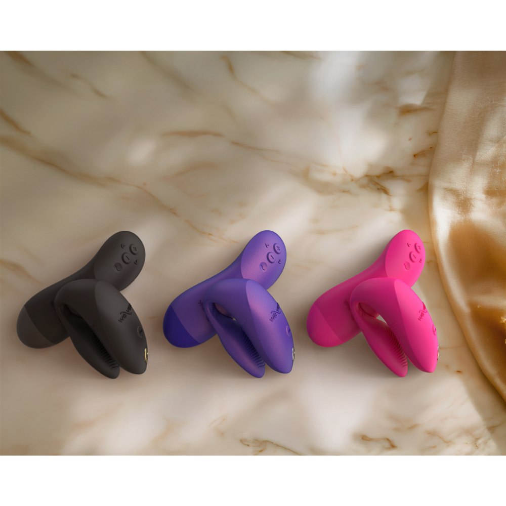 Вібратор для пар We-Vibe Chorus Pro Satin Black з пультом і додатком, чорний