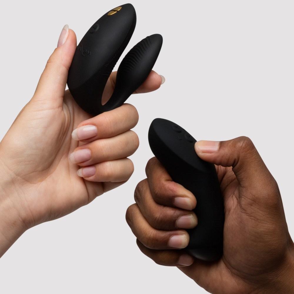Вібратор для пар We-Vibe Chorus Pro Satin Black з пультом і додатком, чорний
