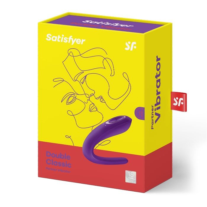 Вібратор для пар Satisfyer Double Classic Violet з одним моторчиком