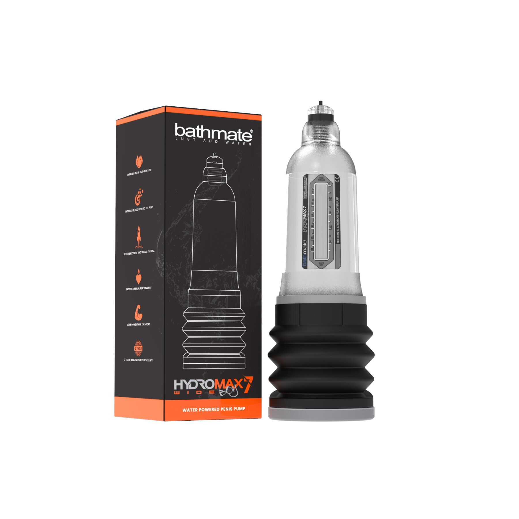 Гідропомпа Bathmate Hydromax 7 WideBoyClear, для члена довжиною від 12,5 до 18 см, діаметр до 5,5 см