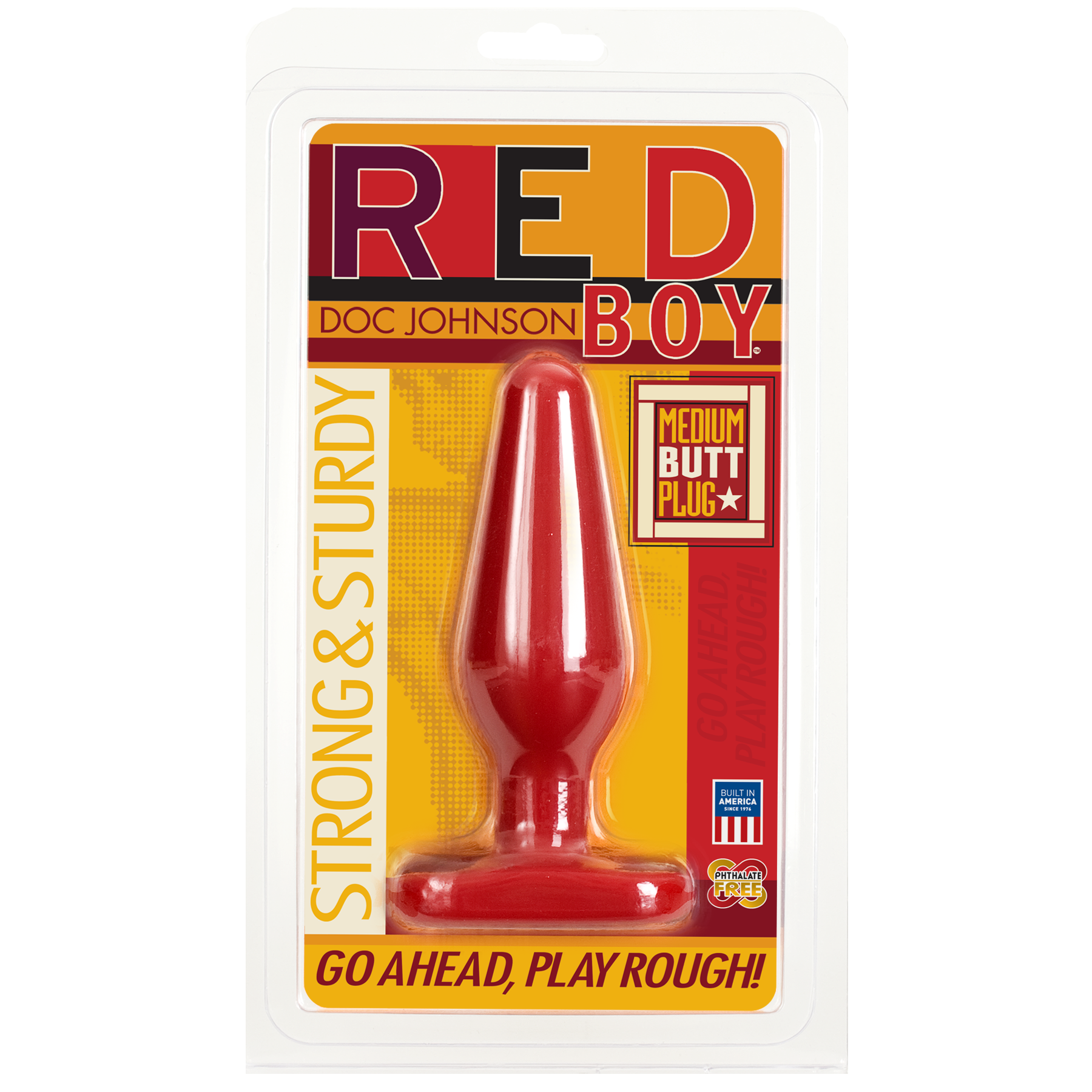 Анальна пробка Doc Johnson Red Boy - Medium 5.5 Inch, макс. діаметр 4 см