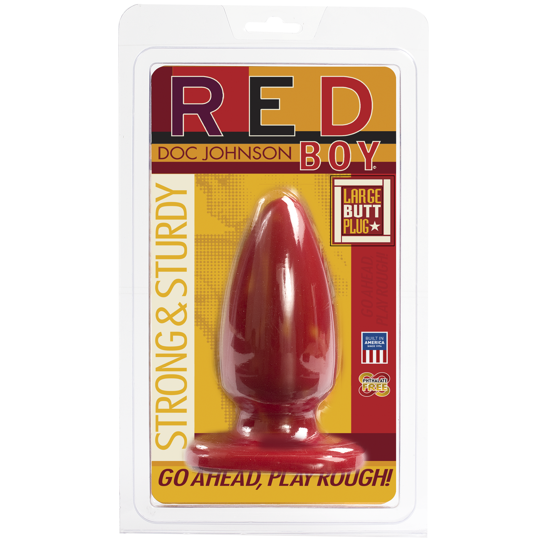 Анальна пробка-втулка Doc Johnson Red Boy - Large 5 Inch, макс. діаметр 5,5 см