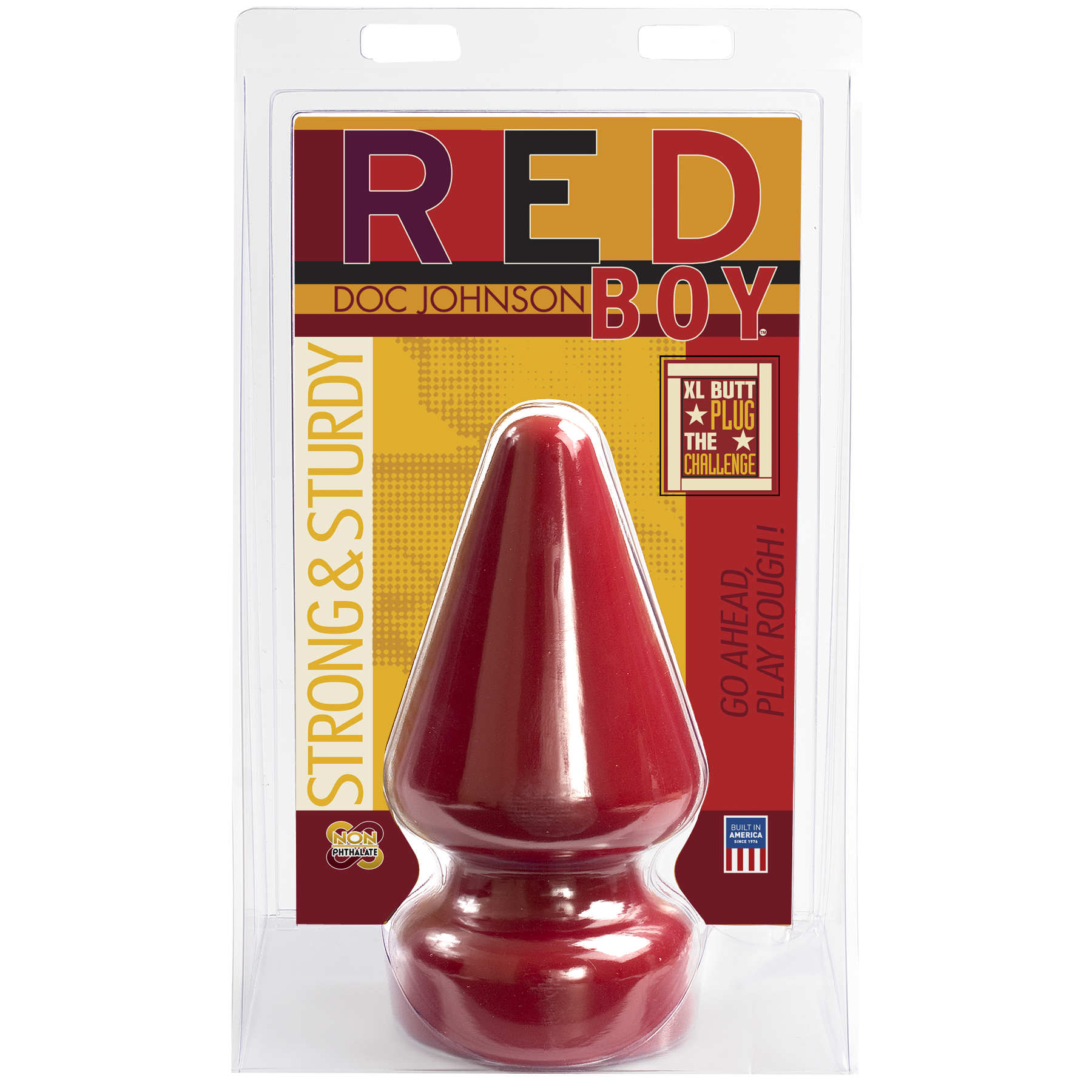 Анальна пробка Doc Johnson Red Boy - XL Butt Plug The Challenge, діаметр 12 см