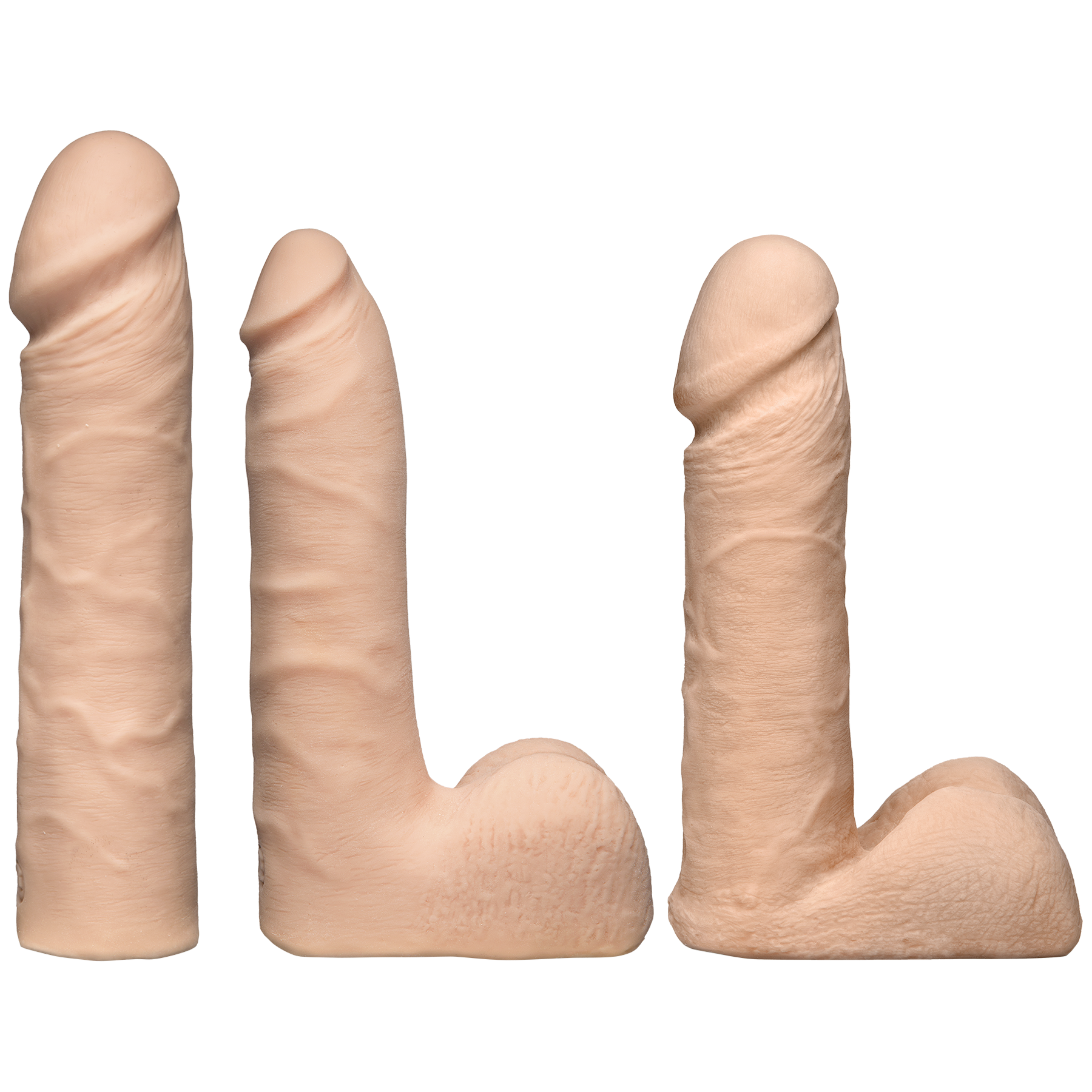 Набір для страпона Doc Johnson Vac-U-Lock Dual Density UltraSKYN Set, діаметр 3×4,5см