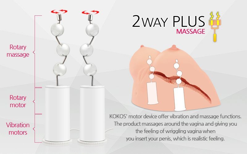 Мастурбатор Kokos Juilana Breast 2WayPlus с вибрацией и массажем