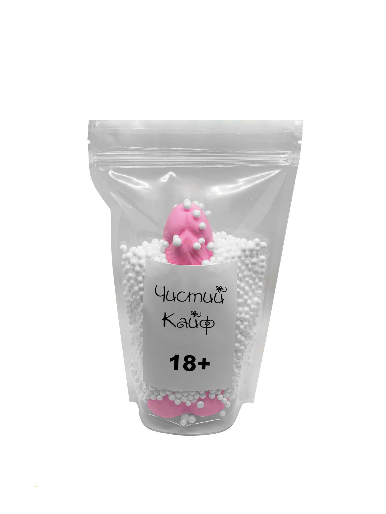 Мило у формі пеніса Чистий Кайф Pink size L, крафтове мило-член, натуральне