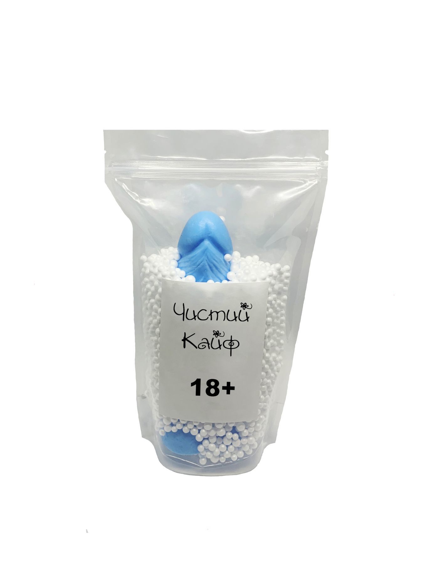 Мыло в форме пениса Чистий Кайф Blue size L, крафтовое мыло-член, натуральное