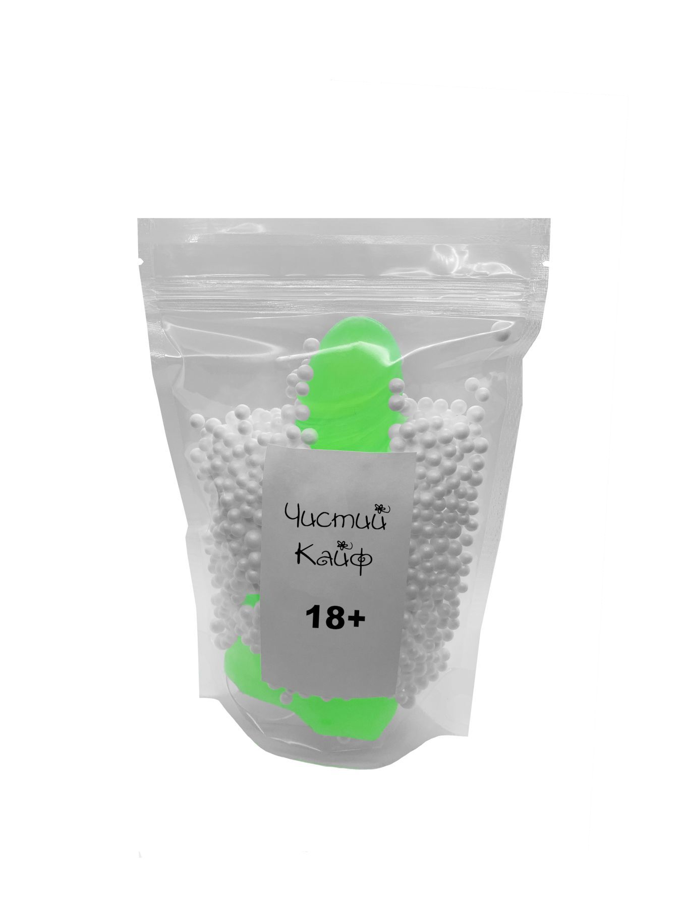 Мыло в форме пениса Чистий Кайф Green size M, крафтовое мыло-член, натуральное