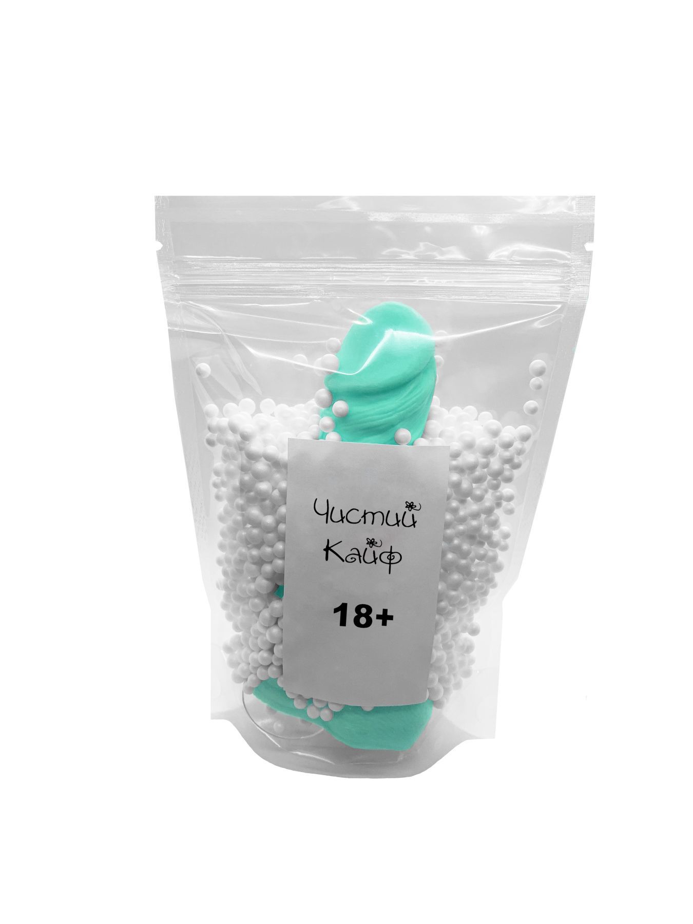 Мыло в форме пениса Чистий Кайф Turquoise size M, крафтовое мыло-член, натуральное