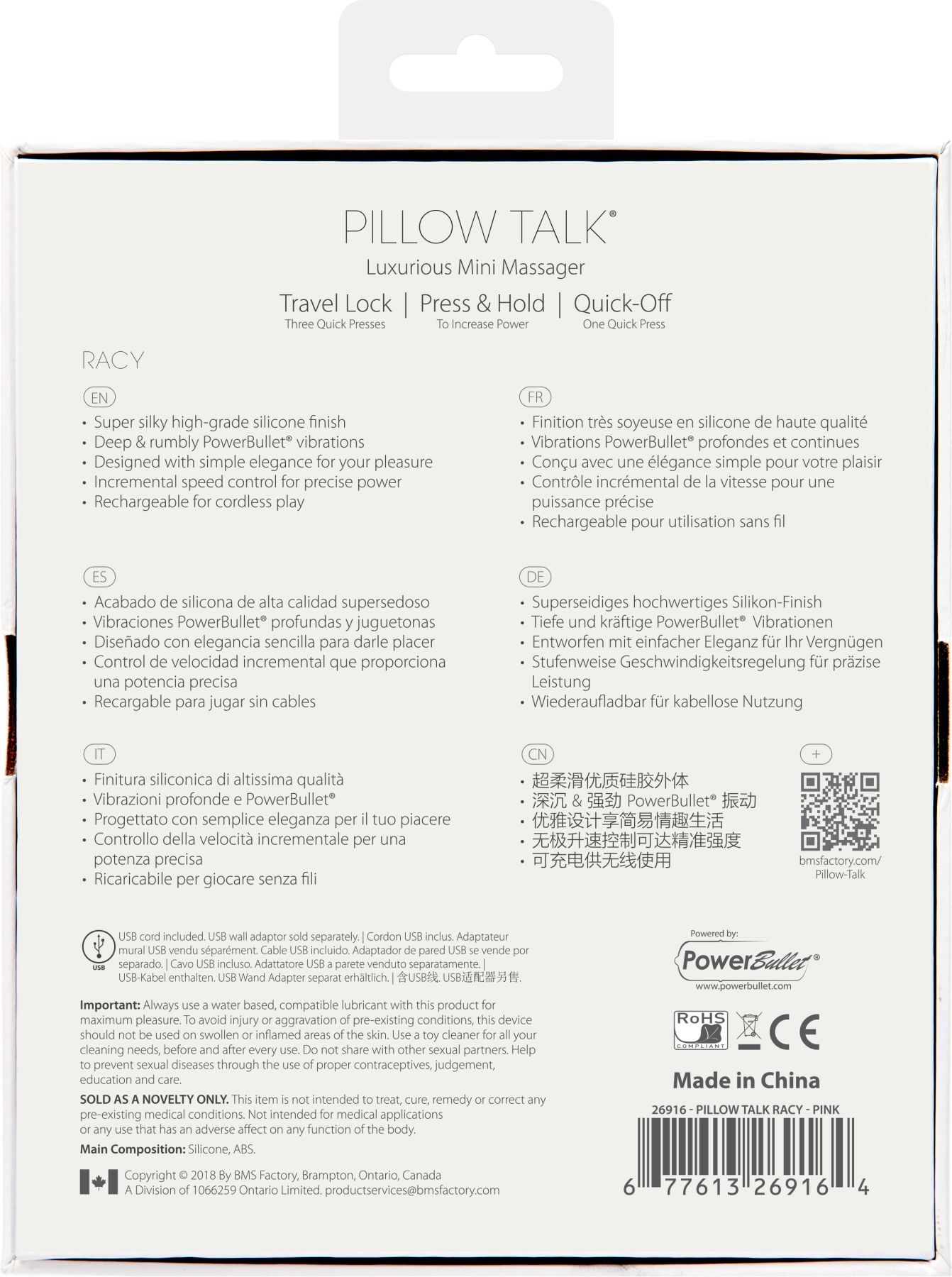 Роскошный вибратор Pillow Talk - Racy Pink с кристаллом Swarovski для точки G, подарочная упаковка