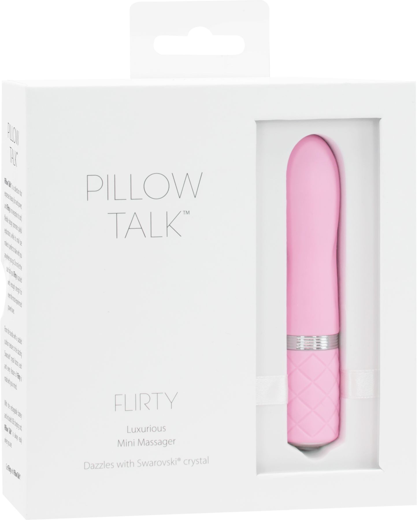 Роскошный вибратор PILLOW TALK - Flirty Pink с кристаллом Swarovski, гибкая головка