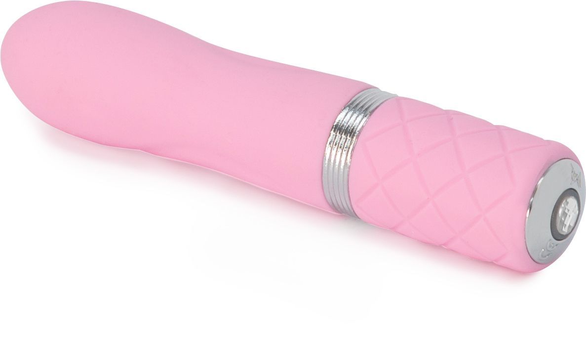 Роскошный вибратор PILLOW TALK - Flirty Pink с кристаллом Swarovski, гибкая головка