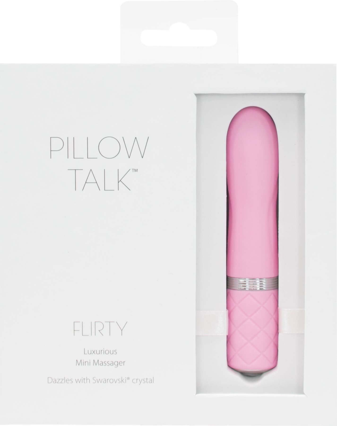 Роскошный вибратор PILLOW TALK - Flirty Pink с кристаллом Swarovski, гибкая головка