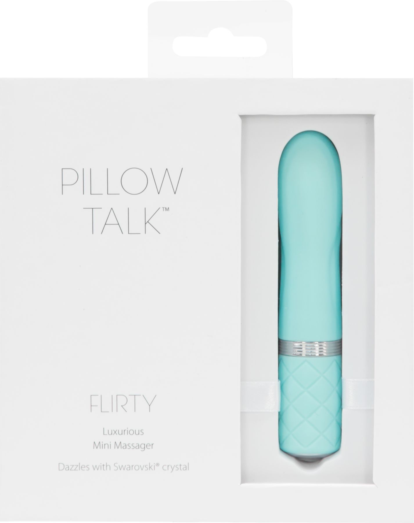 Роскошный вибратор PILLOW TALK - Flirty Teal с кристаллом Swarovski, гибкая головка