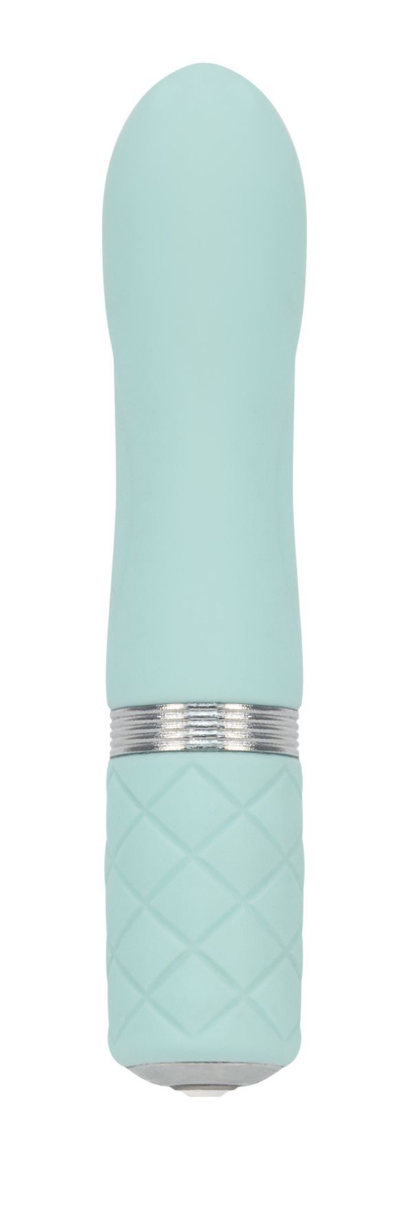 Роскошный вибратор PILLOW TALK - Flirty Teal с кристаллом Swarovski, гибкая головка