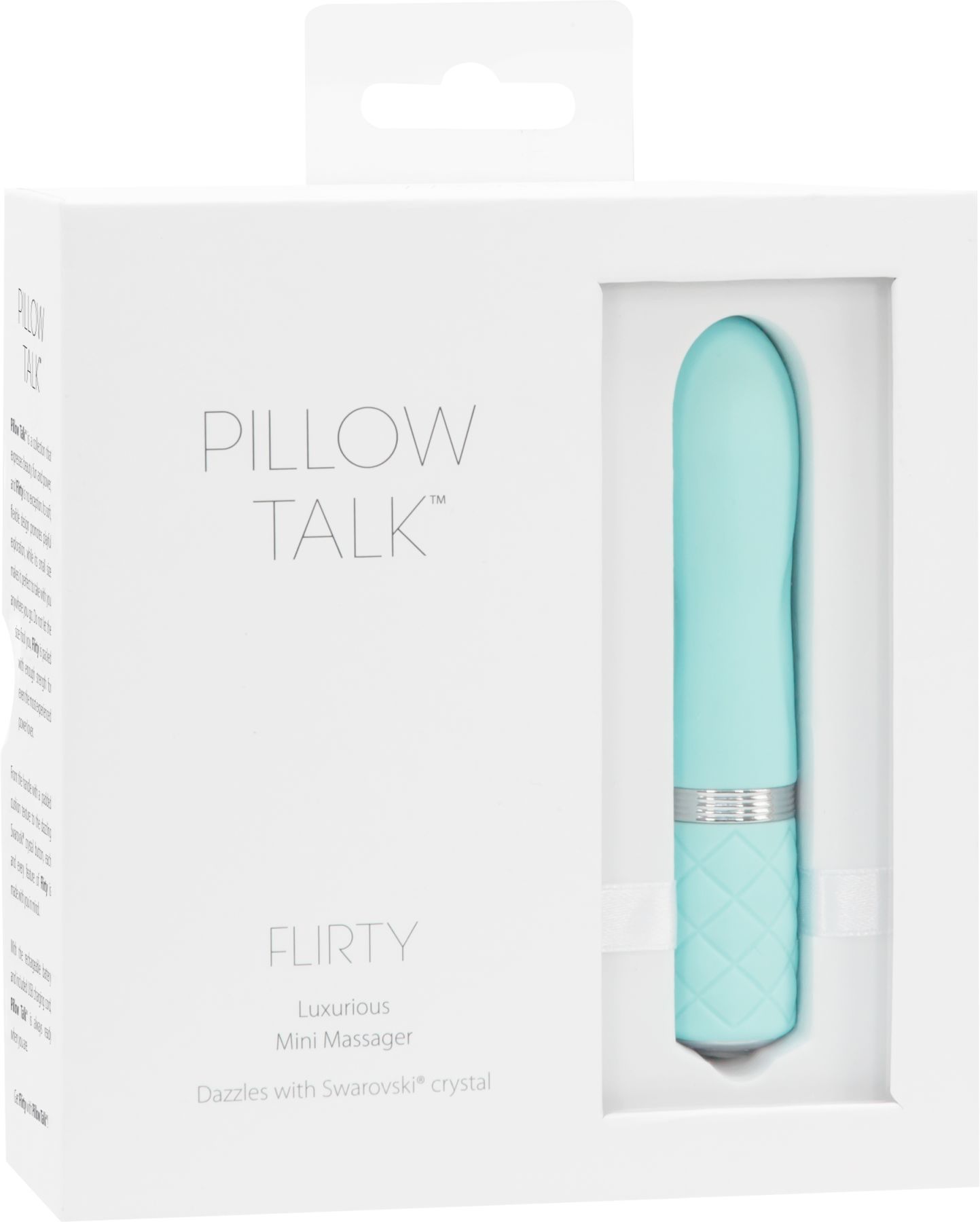 Роскошный вибратор PILLOW TALK - Flirty Teal с кристаллом Swarovski, гибкая головка