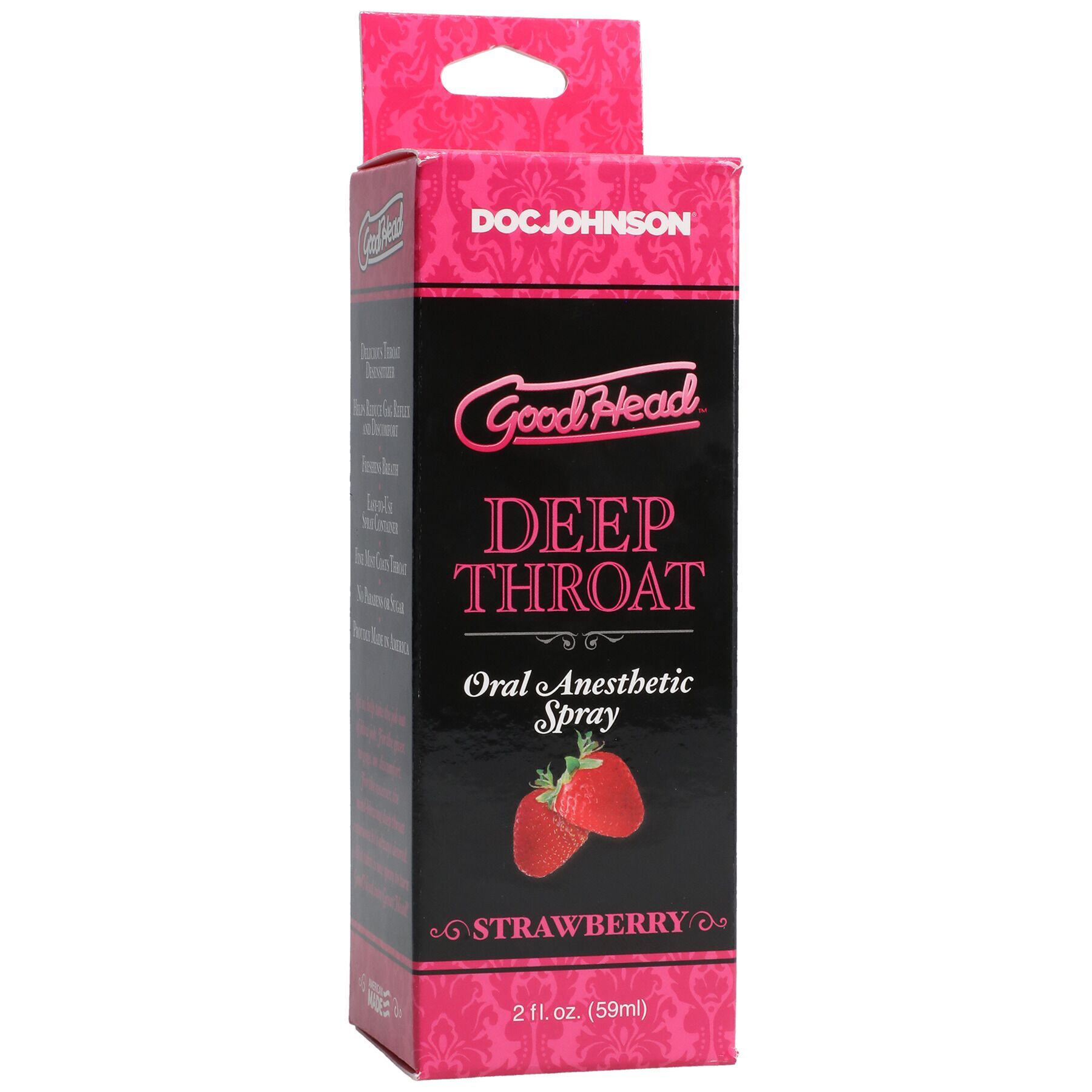 Спрей для минета Doc Johnson GoodHead Deep Throat Spray – Sweet Strawberry 59мл (мятая упаковка!!!)