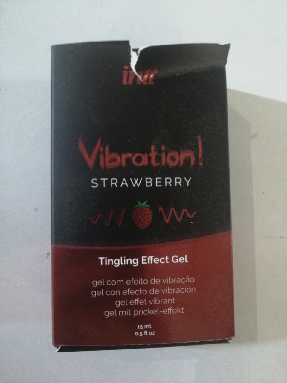 Рідкий вібратор Intt Vibration Strawberry (15 мл) (м'яте паковання!!!)