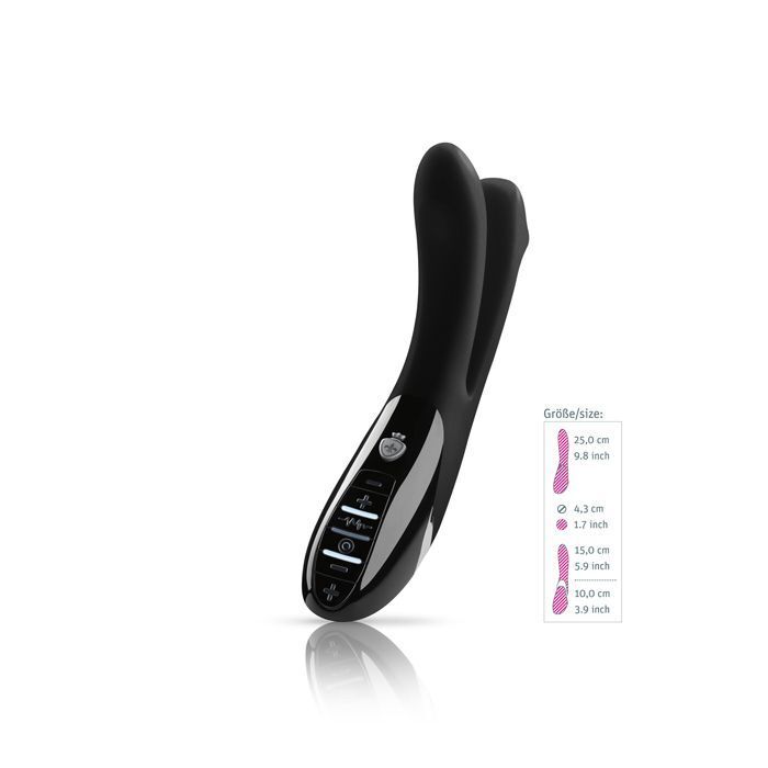 Вібратор подвійний з електростимуляцією Mystim Tingling Aparte eStim Black, міостимулятор
