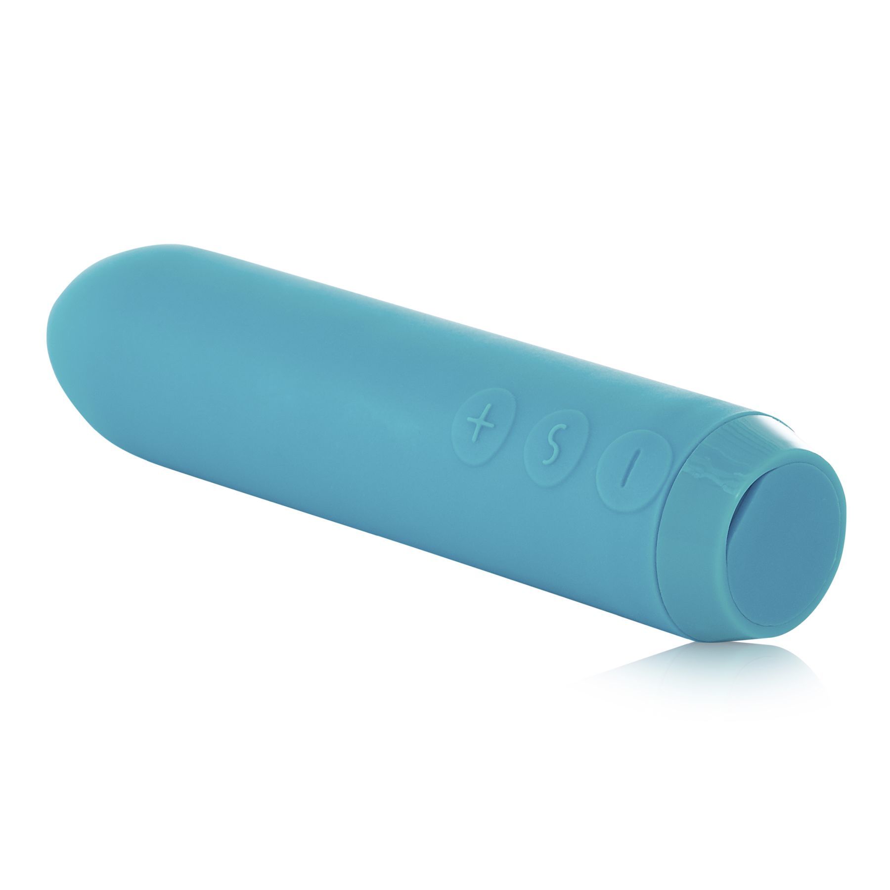 Минивибратор Je Joue - Classic Bullet Vibrator Teal с глубокой вибрацией и фиксацией на палец + подарок косметичка