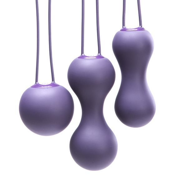 Набор вагинальных шариков Je Joue - Ami Purple, диаметр 3,8-3,3-2,7см, вес 54-71-100гр + подарок косметичка