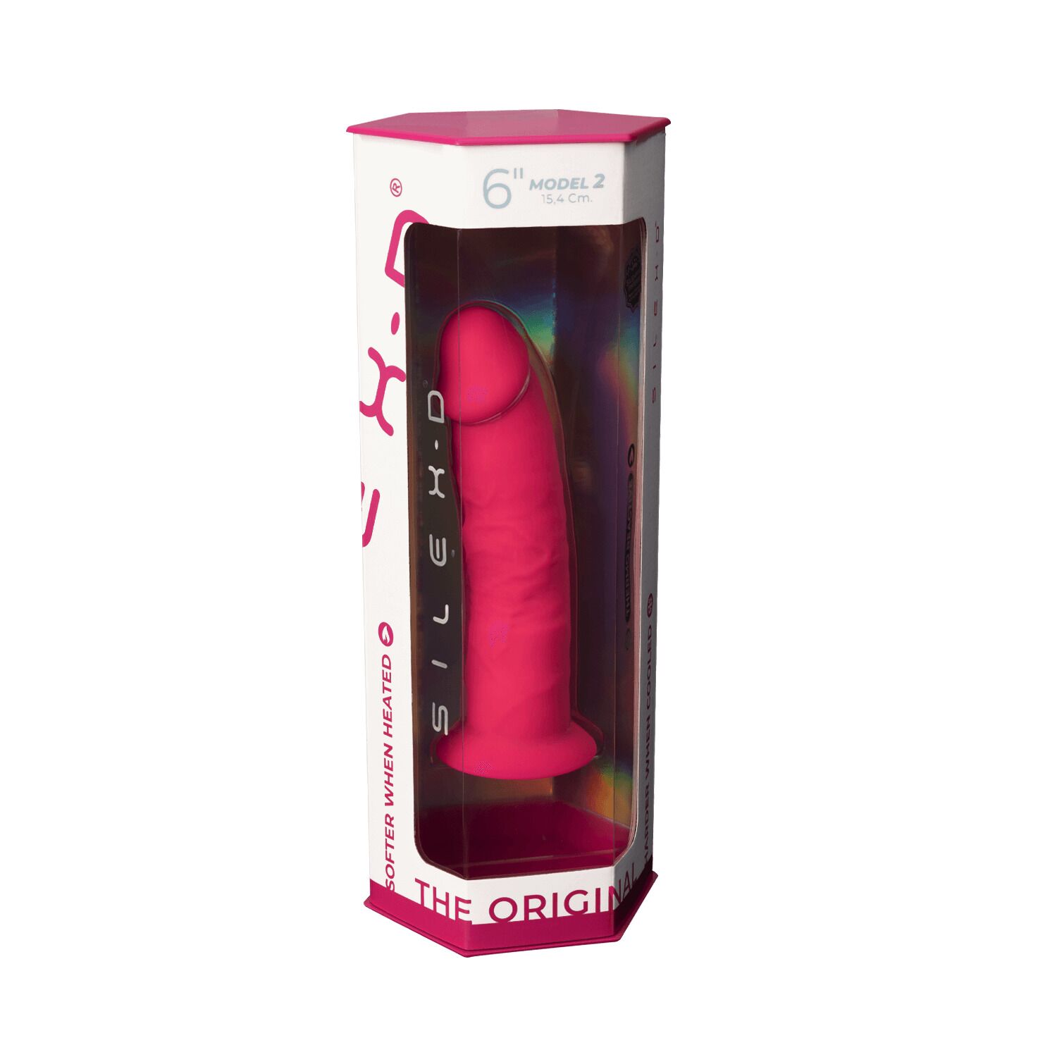 Фалоімітатор SilexD Robby Pink (MODEL 2 size 6in), двошаровий, силікон + Silexpan, діаметр 3,5см