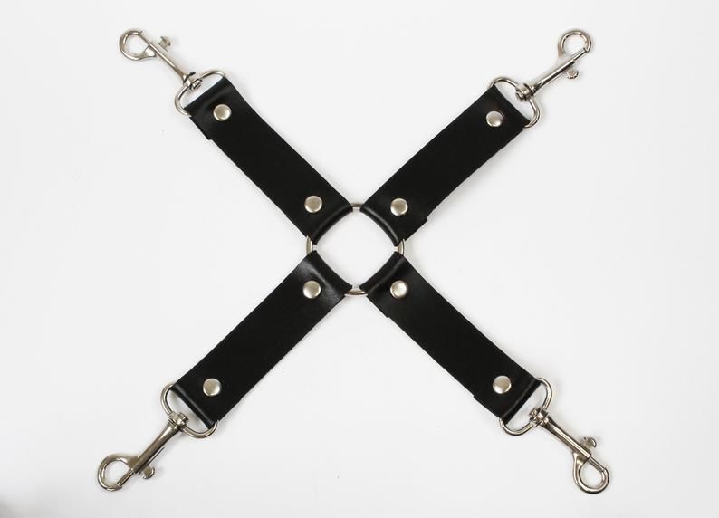 Крестовина Feral Feelings - 4 Way Connector Black, натуральная кожа