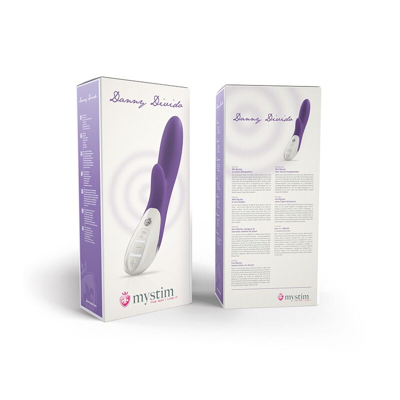 Вібратор-кролик Mystim Danny Divido Purple з глибокою вібрацією, 2 мотори