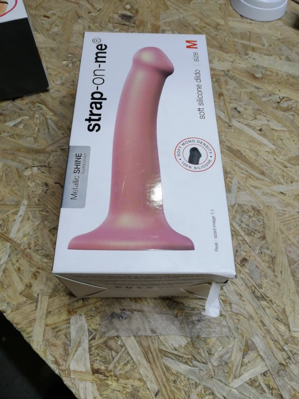Насадка для страпону Strap-On-Me Mono Density Dildo Rose M (м'ята упаковка!!!)