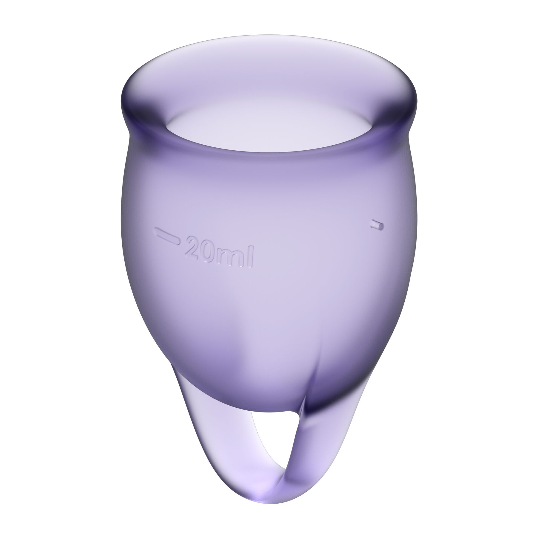Набір менструальних чаш Satisfyer Feel Confident (lila), 15мл та 20мл, мішечок для зберігання