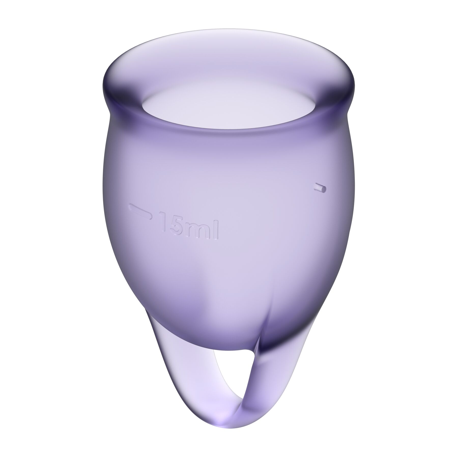 Набір менструальних чаш Satisfyer Feel Confident (lila), 15мл та 20мл, мішечок для зберігання