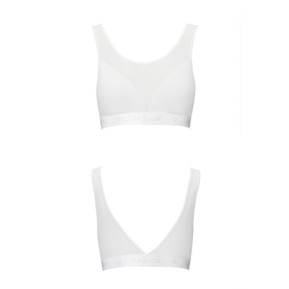 Топ з прозорою вставкою Passion PS002 TOP M, white