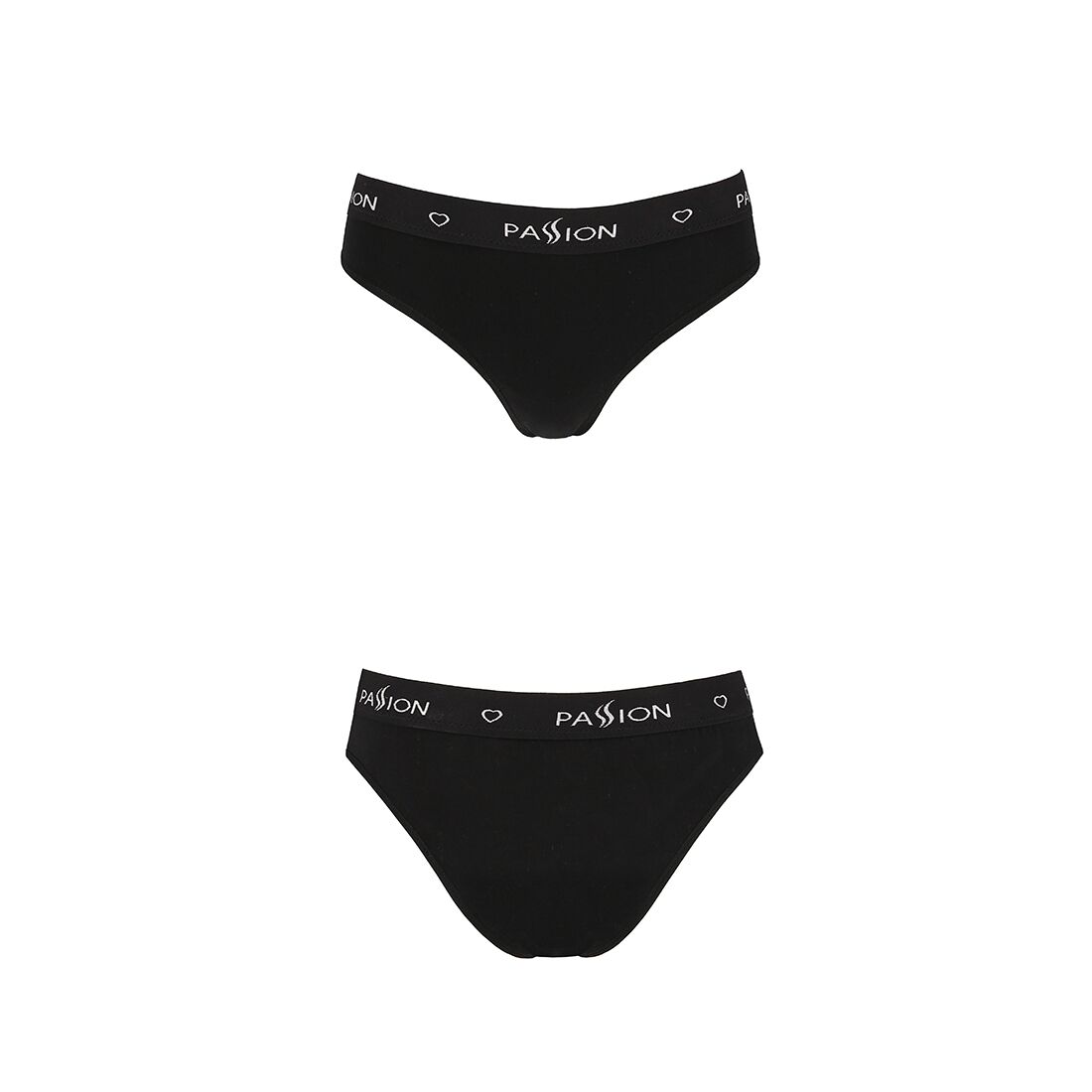 Трусики-слипы из хлопка с эластаном Passion PS004 PANTIES L, black