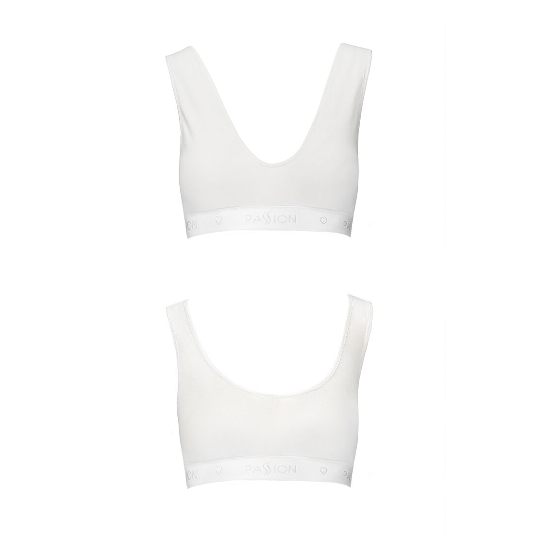 Спортивный топ из эластичного хлопка Passion PS005 TOP L, white
