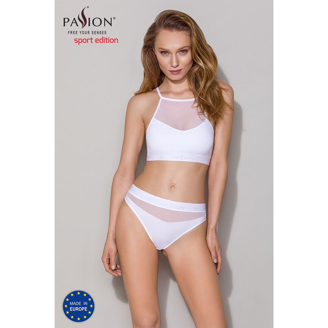 Трусики с прозрачной вставкой Passion PS006 PANTIES XL, white