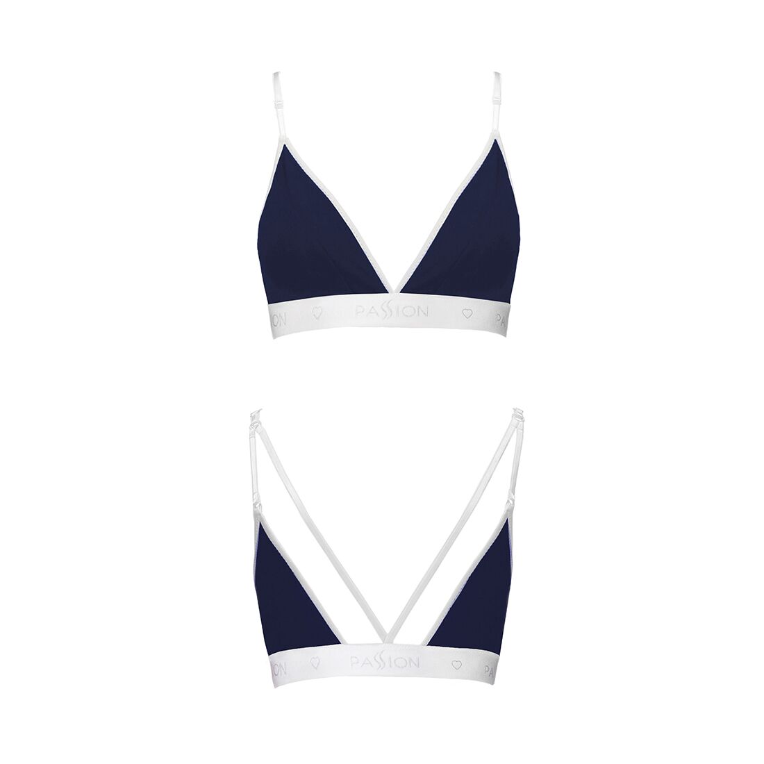 Спортивный топ с двойными бретелями Passion PS007 TOP S, navy blue