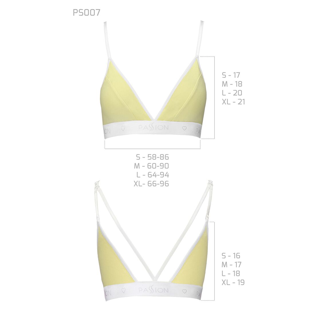 Спортивный топ с двойными бретелями Passion PS007 TOP M, yellow