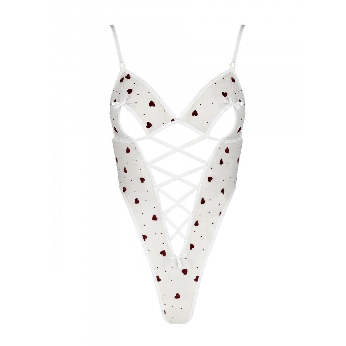 Еротичний боді з малюнком Passion LOVELIA BODY S/M, white