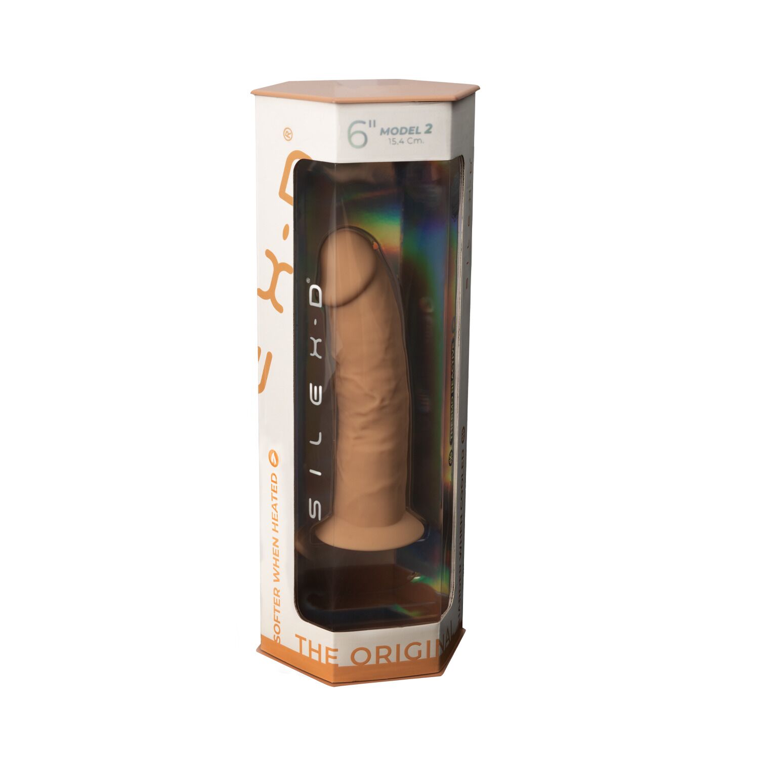 Фаллоимитатор SilexD Robby Caramel (MODEL 2 size 6in), двухслойный, силикон+Silexpan, диаметр 3,5см
