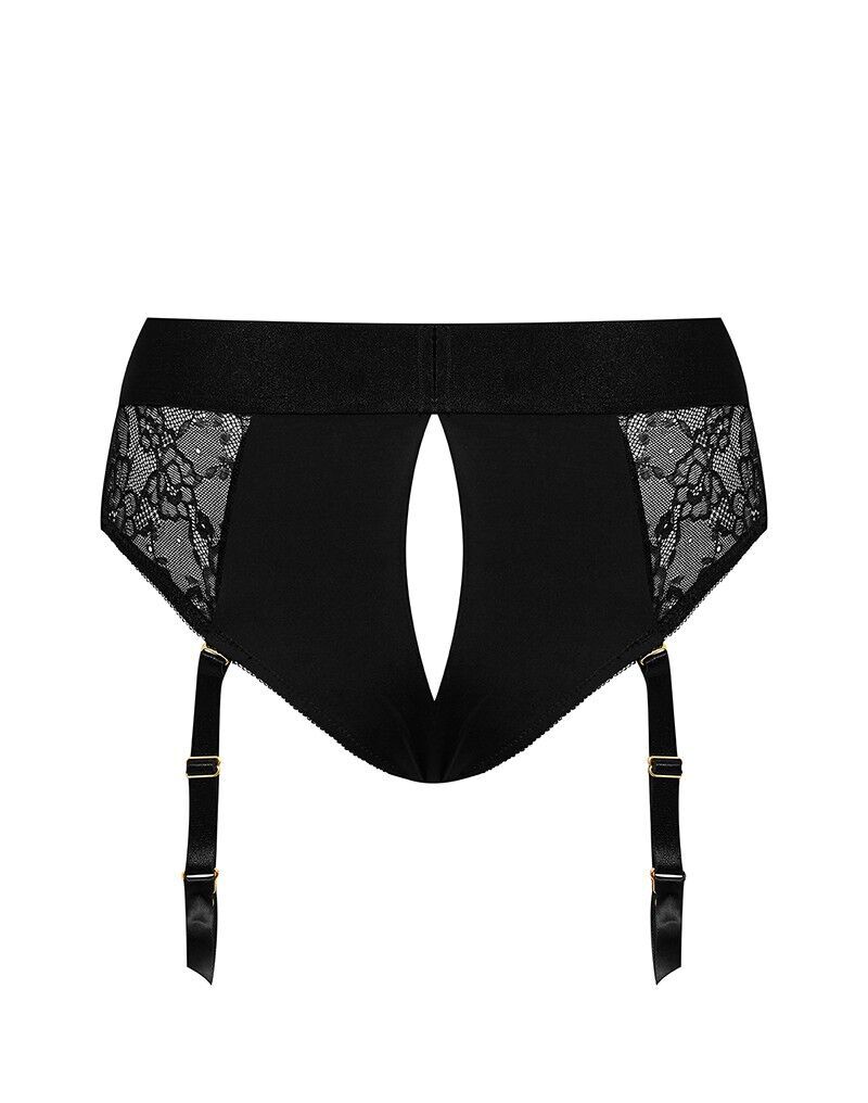 Мереживні труси для страпона з підв'язками для панчіх Strap-On-Me DIVA HARNESS - S