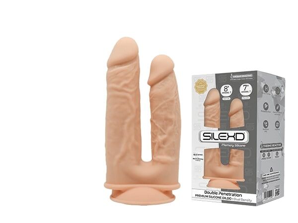 Фалоімітатор подвійний SilexD Double Gusto Flesh (Model 1 size 8