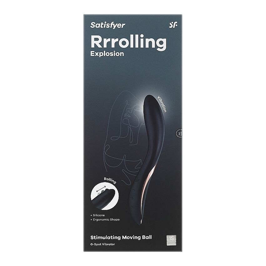 Вібратор із перлинною стимуляцією точки G Satisfyer Rrrolling Explosion Black