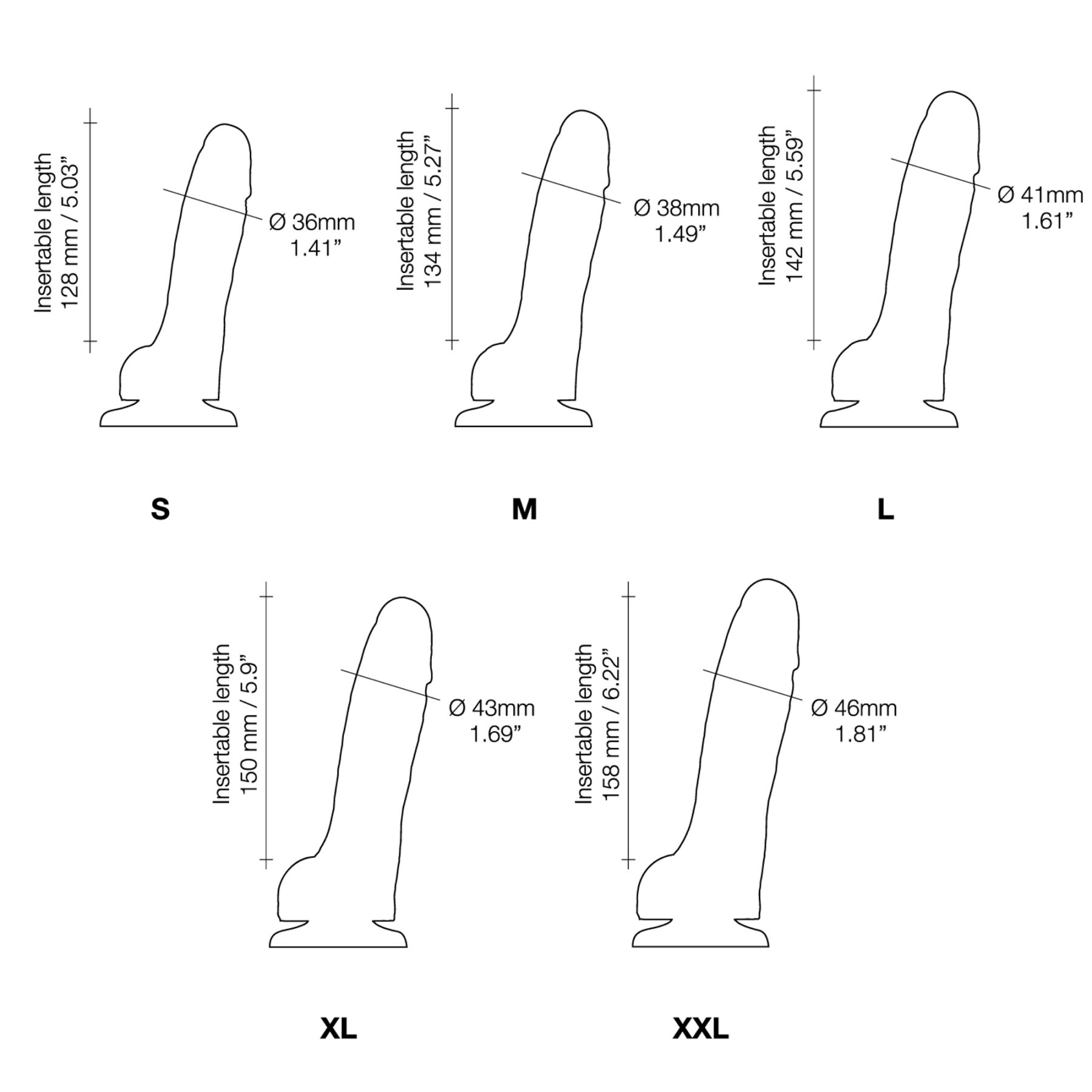 Реалистичный фаллоимитатор Strap-On-Me Sliding Skin Realistic Dildo Black XXL, эффект подвижной кожи